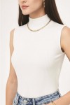 Balıkçı Yaka Triko Body N3238 Ekru