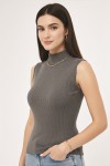 Balıkçı Yaka Triko Body N3238 Gri