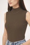 Balıkçı Yaka Triko Body N3238 Vizon
