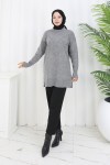 Ponponlu Triko Kazak S3023 Gri Ponponlu Triko Kazak S3023 Gri