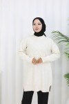 Ponponlu Triko Kazak S3023 Taş Rengi Ponponlu Triko Kazak S3023 Taş Rengi