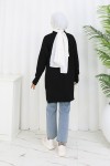 Desenli Triko Tunik S3027 Siyah Desenli Triko Tunik S3027 Siyah