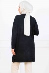 Kolu Desenli Merserize Tunik K5012 Siyah Kolu Desenli Merserize Tunik K5012 Siyah