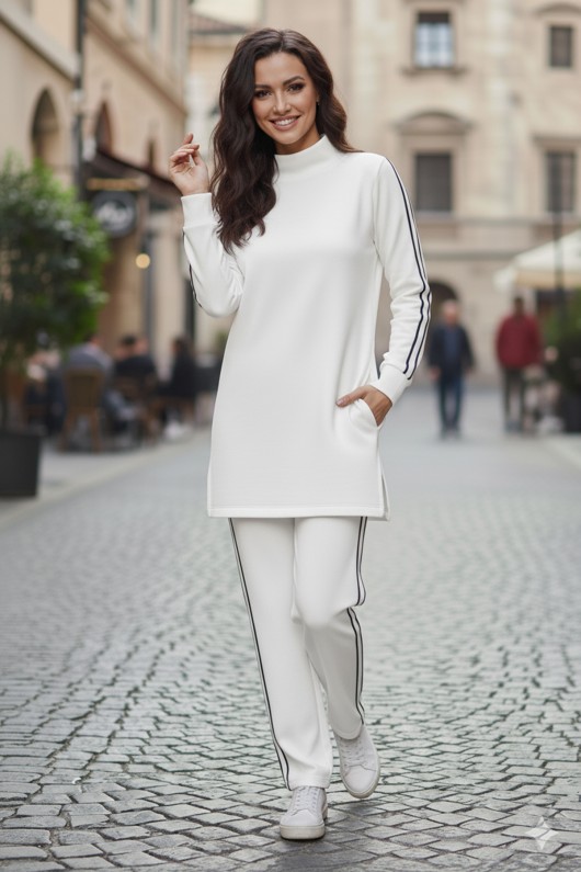 Yanları Biyeli Oysho Takım B2011 Beyaz