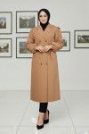Mevsimlik Kuşaklı Trençkot 5854-1 Camel