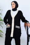 Cepli Triko Takım N7068 Siyah Cepli Triko Takım N7068 Siyah