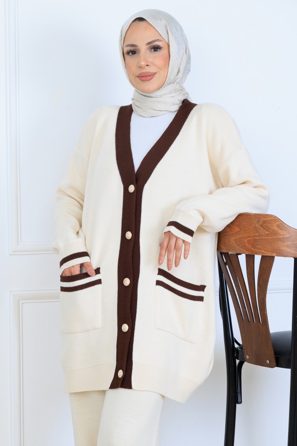 Cepli Triko Takım N7068 Taş Rengi