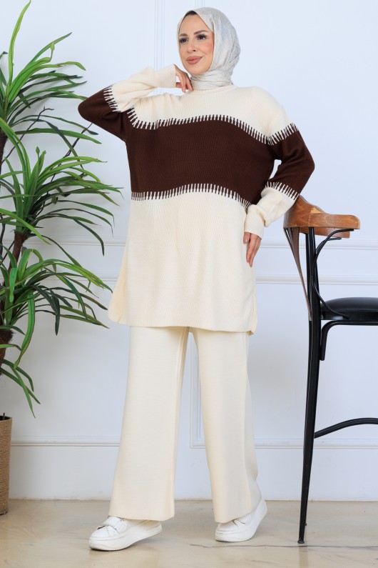 Triko Takım N7060 Kahverengi