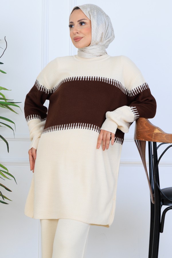 Triko Takım N7060 Kahverengi