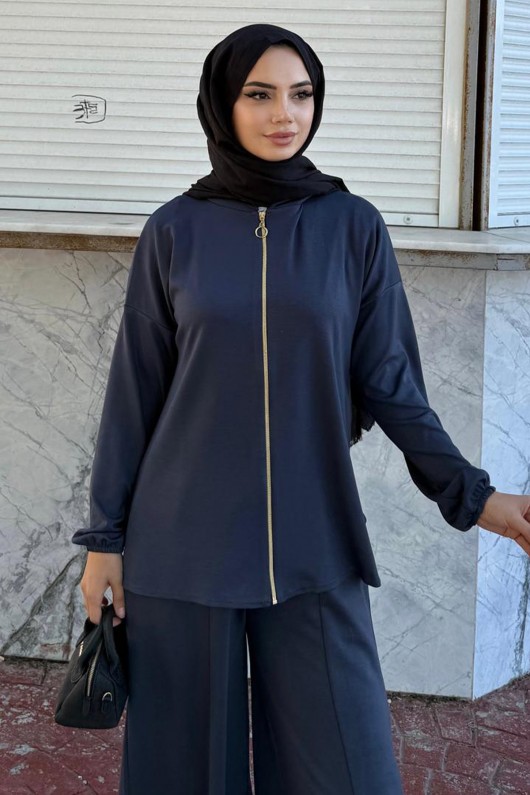 Fermuarlı İkili Takım Z5699 Lacivert Fermuarlı İkili Takım Z5699 Lacivert