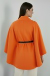 Kemerli Kaşe Panço B9170 Oranj