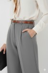Kemerli Tesettür Pantolon 6696 Gri