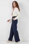 Kemerli Tesettür Pantolon 6696 Lacivert