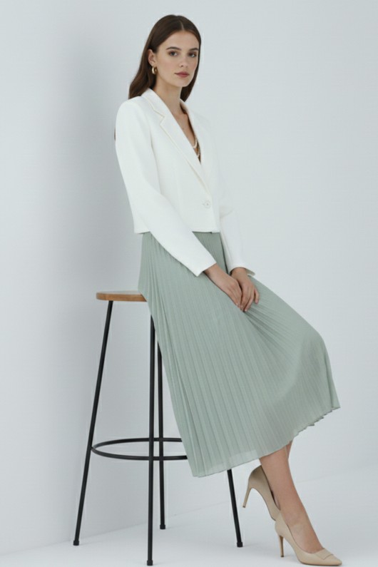 Piliseli Etek 4560 Çağla Piliseli Etek 4560 Çağla