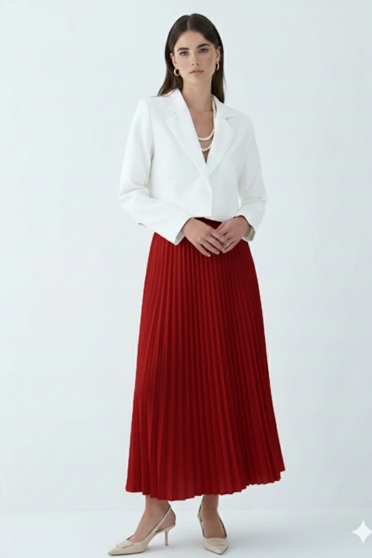 Piliseli Etek 4560 Kırmızı