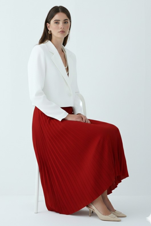 Piliseli Etek 4560 Kırmızı Piliseli Etek 4560 Kırmızı