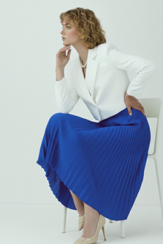 Piliseli Etek 4560 Saks Mavisi Piliseli Etek 4560 Saks Mavisi