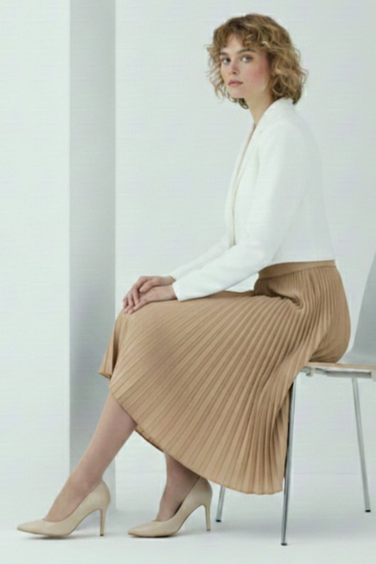 Piliseli Etek 4560 Sütlü Kahve Piliseli Etek 4560 Sütlü Kahve