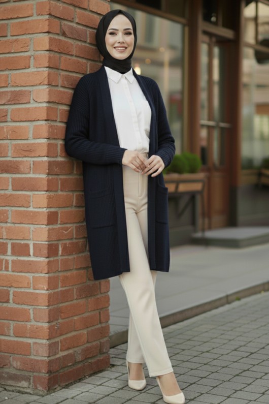 Cepli Triko Hırka R4442 Lacivert