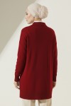 Fularlı Triko Tunik R7178 Bordo Fularlı Triko Tunik R7178 Bordo