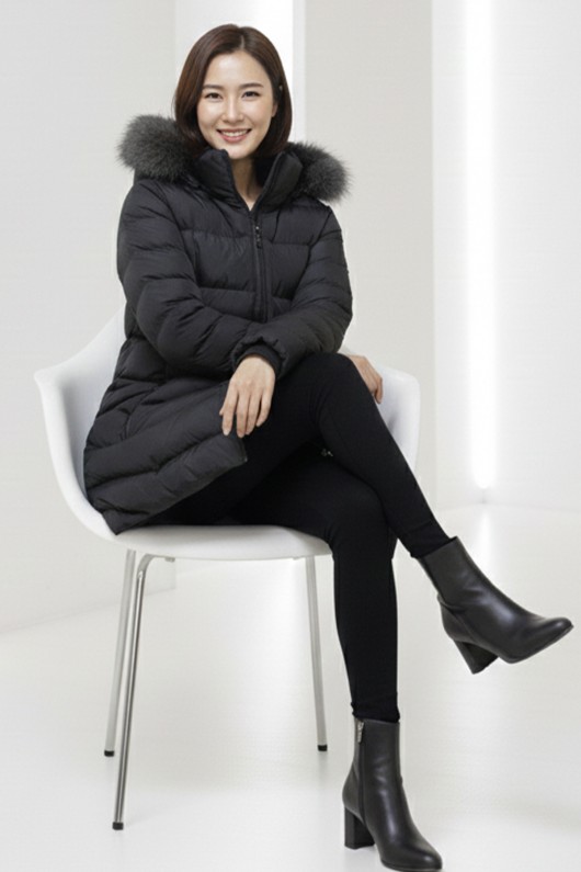 Şapkası Kürklü Mont K9182 Siyah