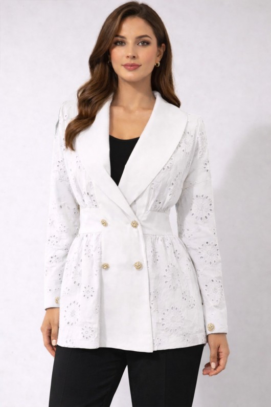 Fisto Ceket A3017 Beyaz