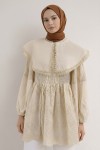 Bebe Yaka Fisto Tunik A1420 Krem Bebe Yaka Fisto Tunik A1420 Krem