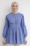 Bebe Yaka Fisto Tunik A1420 Mavi