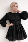 Bebe Yaka Fisto Tunik A1420 Siyah Bebe Yaka Fisto Tunik A1420 Siyah