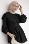 Bebe Yaka Fisto Tunik A1420 Siyah Bebe Yaka Fisto Tunik A1420 Siyah