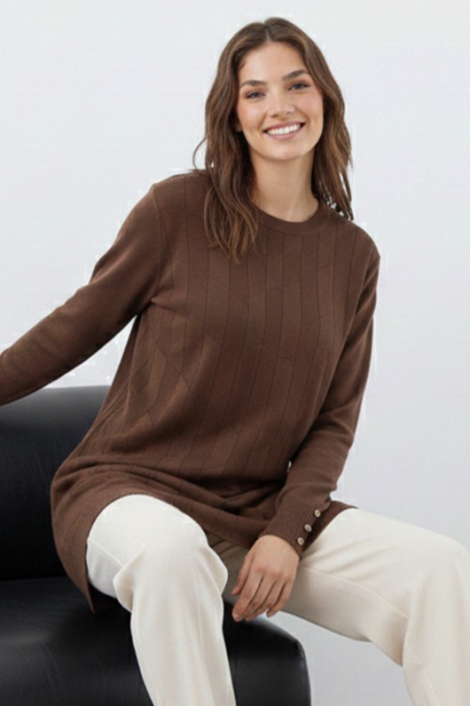 Desenli Tunik N3293 Vizon Desenli Tunik N3293 Vizon