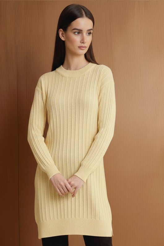 Desenli Tunik N3185 Sarı Desenli Tunik N3185 Sarı