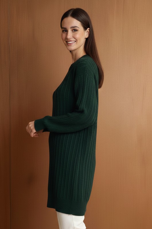 Desenli Tunik N3185 Zümrüt Yeşili Desenli Tunik N3185 Zümrüt Yeşili