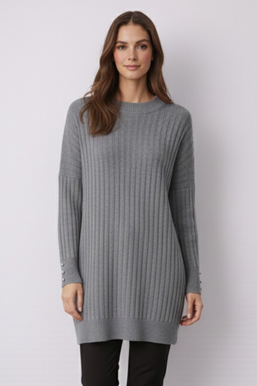 Desenli Tunik N3170 Gri Desenli Tunik N3170 Gri