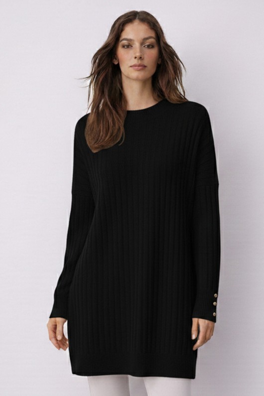 Desenli Tunik N3170 Siyah