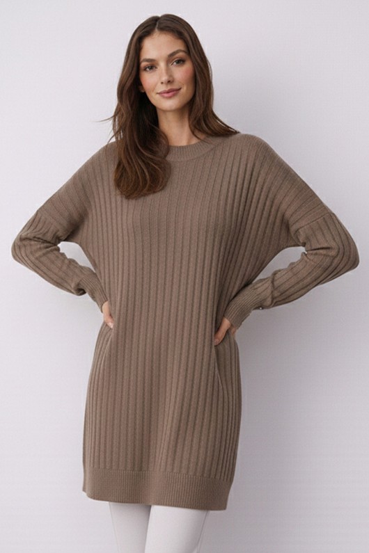 Desenli Tunik N3170 Vizon