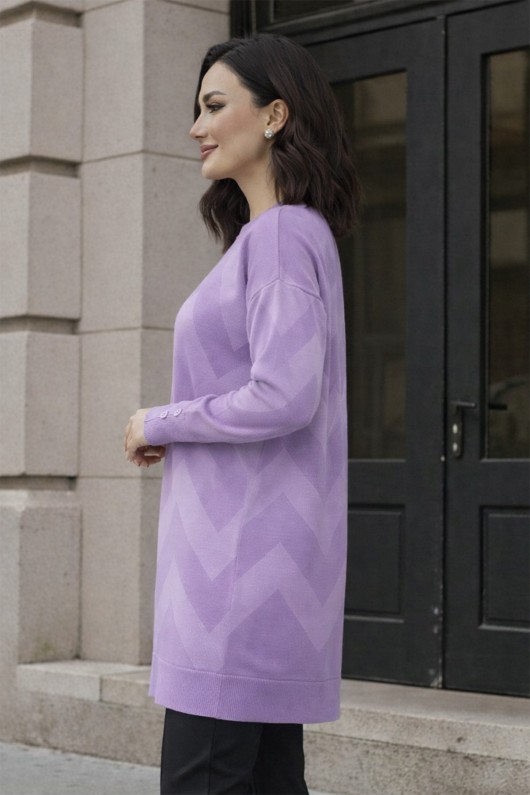 Desenli Tunik N3183 Lila Desenli Tunik N3183 Lila