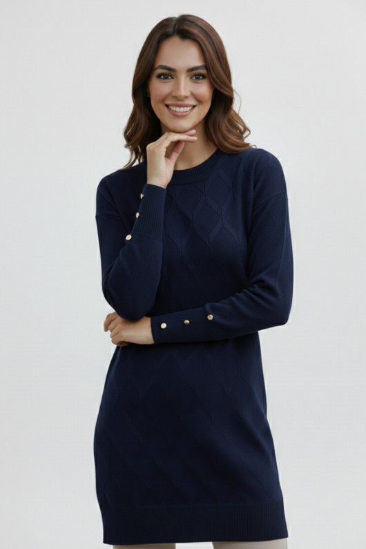 Desenli Tunik N3288 Lacivert Desenli Tunik N3288 Lacivert