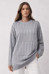 Desenli Tunik N3174 Gri