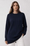 Desenli Tunik N3174 Lacivert