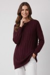 Desenli Tunik N3174 Mürdüm Desenli Tunik N3174 Mürdüm