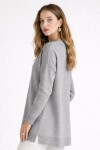 Desenli Tesettür Tunik N3192 Gri Desenli Tesettür Tunik N3192 Gri