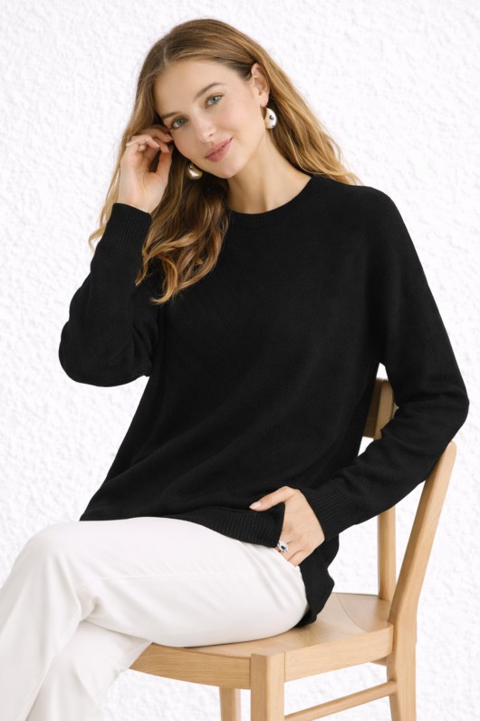 Desenli Tesettür Tunik N3192 Siyah Desenli Tesettür Tunik N3192 Siyah