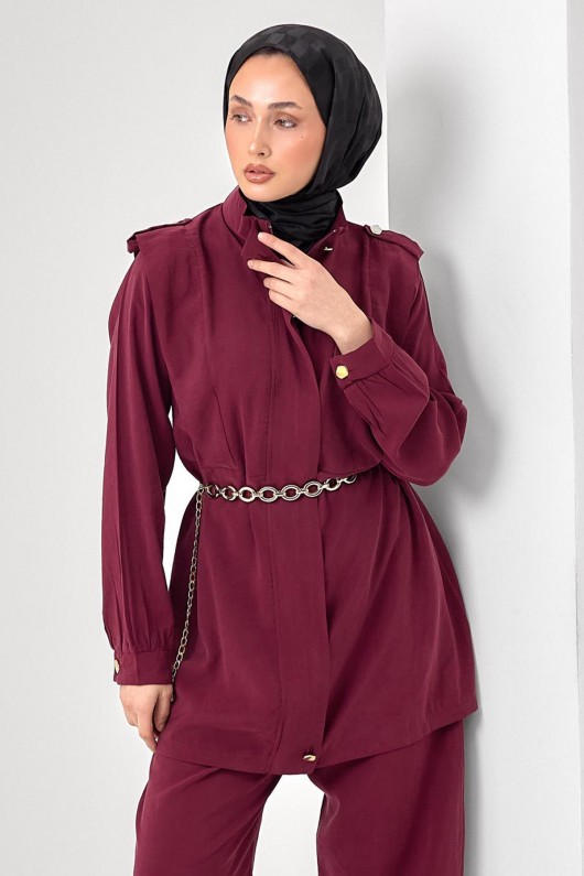 Tesettür İkili Takım N7202 Bordo Tesettür İkili Takım N7202 Bordo