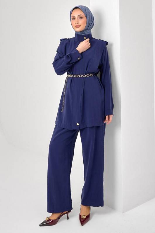 Tesettür İkili Takım N7202 Lacivert Tesettür İkili Takım N7202 Lacivert