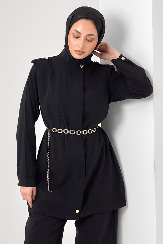 Tesettür İkili Takım N7202 Siyah Tesettür İkili Takım N7202 Siyah