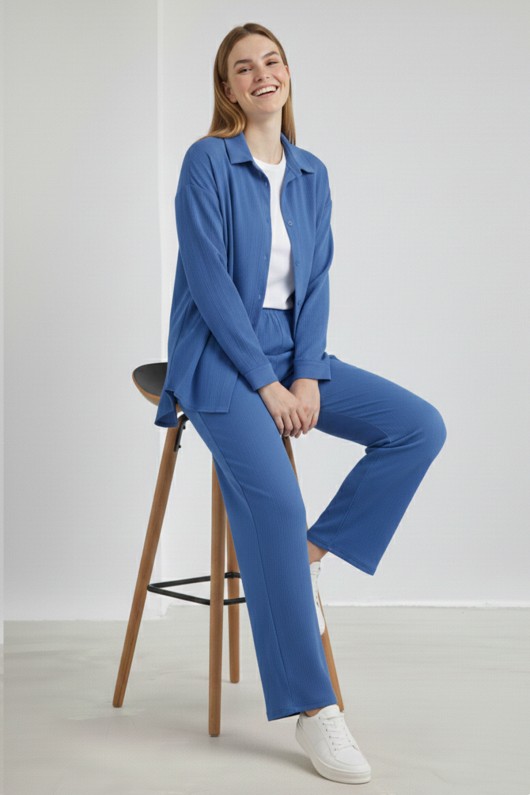 Keten İkili Takım B6710 İndigo Keten İkili Takım B6710 İndigo