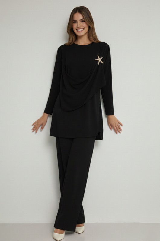 Tokalı İkili Takım M3003 Siyah Tokalı İkili Takım M3003 Siyah