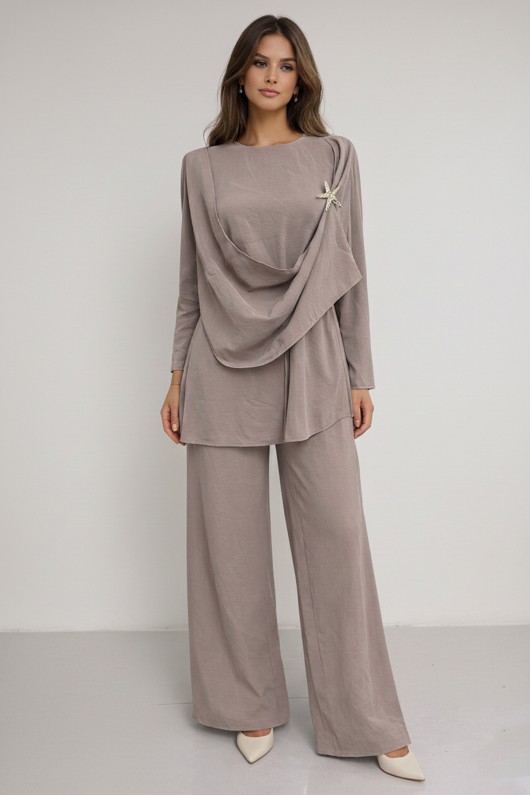 Tokalı İkili Takım M3003 Vizon Tokalı İkili Takım M3003 Vizon