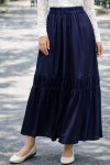 Beli Lastikli Etek A60659 Lacivert